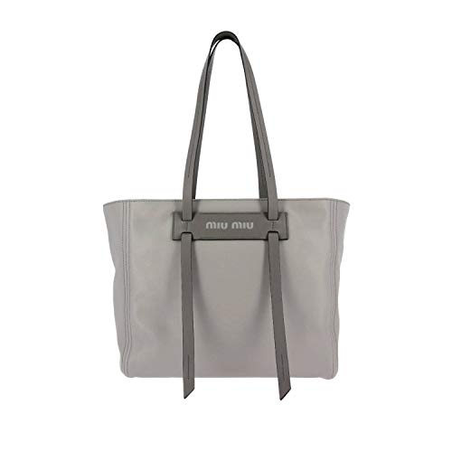 miu miu グレー トートバッグ ストラップ付き ミュウミュウ miumiu レディース トートバッグ グレースルックス
